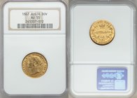 Victoria gold Sovereign 1867-SYDNEY AU55 NGC, Sydney mint, KM4, Fr-10. AGW 0.2353 oz.

HID09801242017