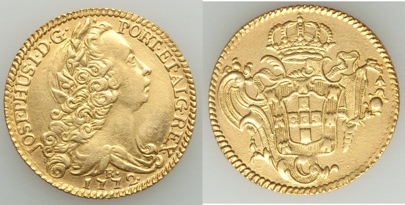 Jose I gold 6400 Reis 1772-R XF, Rio de Janeiro mint, KM172.2. 31.4mm. 14.10gm. ...