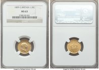 George III gold 1/3 Guinea 1809 MS63 NGC, KM650, S-3740. A glowing example of the type, tied for second-finest seen by NGC, with none currently certif...