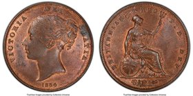 Victoria Penny 1854 MS63 Brown PCGS, KM739, S-3948. Variety with ornamental trident. Given a slightly stippled texture by rusty dies, leaving little f...