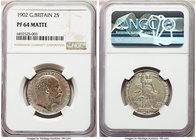 Edward VII Matte Proof Florin 1902 PR64 NGC, KM801. Showcasing a salty-white finish to the surfaces that is somewhat emblematic for this matte Proof. ...