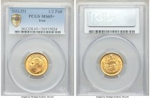 Muhammad Reza Pahlavi gold 1/2 Pahlavi SH 1351 (1972) MS65+ PCGS, Tehran mint, KM1161. Marigold color and well deserving of grade. 

HID09801242017
