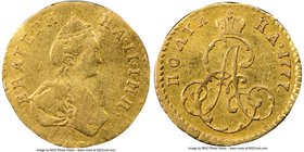 Catherine II gold Poltina (1/2 Rouble) 1777 VF25 NGC, St. Petersburg mint, KM-C75, Bit-116 (R). 

HID09801242017