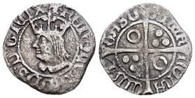 Corona de Aragón. Fernando II (1157-1188). 1/2 croat. Barcelona. (Cru-3079). Rev.: CIVI-TASB-ARCH-NONA. Ag. 1,31 g. MBC-. Est...300,00.