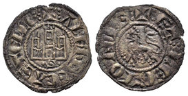 Reino de Castilla y León. Alfonso X (1252-1284). Dinero. Sevilla. (Bautista-348.1). Ve. 0,79 g. Con S entre puntos bajo el castillo. MBC+. Est...50,00...