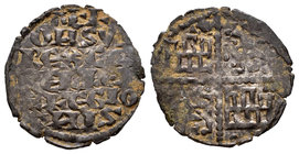 Reino de Castilla y León. Alfonso X (1252-1284). Dinero de seis líneas. (Bautista-365.1). Ve. 0,78 g. MBC+. Est...30,00.