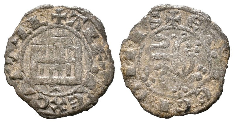 Reino de Castilla y León. Alfonso X (1252-1284). 1 maravedí prieto. (Bautista-39...