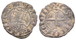 Reino de Castilla y León. Sancho IV (1284-1295). Seisen. Burgos. (Bautista-440). Ve. 0,63 g. Con B y estrella en 1º y 4º cuadrantes. MBC-. Est...25,00...