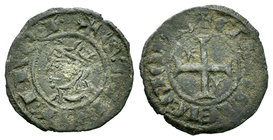 Reino de Castilla y León. Sancho IV (1284-1295). Seiseno. Sin ceca. (Abh-316). Ve. 0,81 g.  Estrellas en el 1º y 4º cuadrante. MBC+/MBC. Est...30,00....