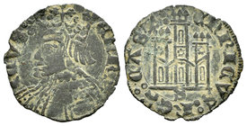 Reino de Castilla y León. Enrique II (1368-1379). Cornado. Sevilla. (Bautista-672). Ve. 0,86 g. Con S bajo el castillo. MBC. Est...40,00.