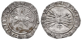 Fernando e Isabel (1474-1504). 1/2 real. Sevilla. (Cal-467). Ag. 1,70 g. Con S en anverso. MBC+. Est...75,00.