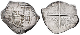 Felipe II (1556-1598). 4 reales. 1593. Sevilla. B. (Cal-402). Ag. 13,31 g. MBC. Est...190,00.
