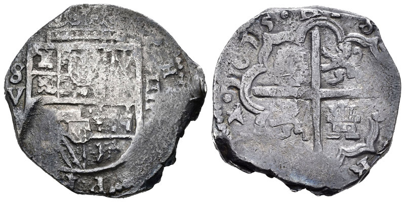 Felipe III (1598-1621). 4 reales. 1615. Sevilla. V. (Cal-281). Ag. 13,68 g. Fech...