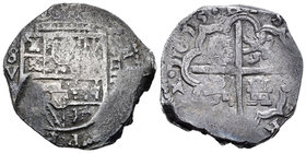 Felipe III (1598-1621). 4 reales. 1615. Sevilla. V. (Cal-281). Ag. 13,68 g. Fecha completa de 4 dígitos. Escasa. MBC-/MBC. Est...180,00.
