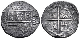 Felipe III (1598-1621). 4 reales. ¿1615?. Toledo. C. (Cal-¿296?). Ag. 13,66 g. Escasa. MBC. Est...160,00.