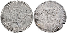 Alberto e Isabel (1598-1621). Patagón. Amberes. (Vti-346). (Vanhoudt-619). Ag. 28,04 g. MBC. Est...90,00.