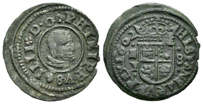 Felipe IV (1621-1665). 8 maravedís. 1662. Madrid. Y. (Cal-1428). (Jarabo-Sanahuj...