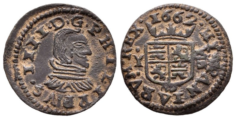 Felipe IV (1621-1665). 8 maravedís. 1662. Madrid. Y. (Cal-no cita). (Jarabo-Sana...