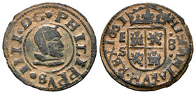 Felipe IV (1621-1665). 8 maravedís. 1661. Segovia. S. (Cal-1507). (Jarabo-Sanahuja-M543). (Rs-556). Ae. 2,03 g. MBC+. Est...30,00.
