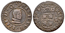 Felipe IV (1621-1665). 8 maravedis. 1661. Sevilla. R. (Cal-1581). (Jarabo-Sanahuja-M629). Ae. 2,27 g. MBC. Est...25,00.