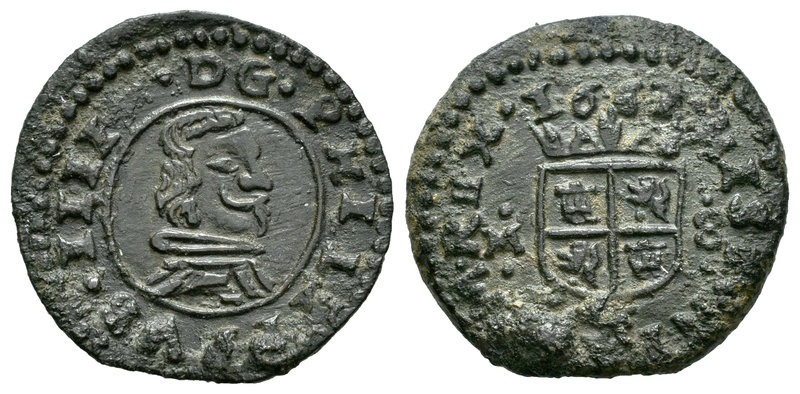 Felipe IV (1621-1665). 8 maravedís. 1663. Trujillo. M. (Cal-no cita). (Jarabo-Sa...