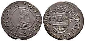 Felipe IV (1621-1665). 16 maravedís. 1663. Valladolid. M. (Cal-1672). (Jarabo-Sanahuja-M816). Ae. 3,66 g. MBC+. Est...40,00.