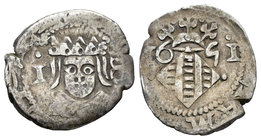 Felipe IV (1621-1665). Dieciocheno. 1651. Valencia. (Cal-1117). Ag. 1,86 g. BC+. Est...30,00.