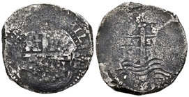 Felipe IV (1621-1665). 8 reales. 1658. Potosí. E. (Cal-443). Ag. 24,57 g. Fecha completa de 4 dígitos en leyenda de reverso. BC-/BC-. Est...120,00.