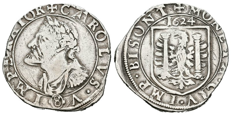Felipe IV (1621-1665). Franco condado. 1/4 patagón. 1624. Besançon. (Vti-no cita...