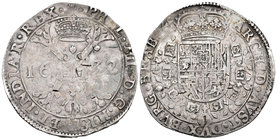 Felipe IV (1621-1665). 1 patagón . 1632. Amberes. (Vti-938). (Vanhoudt-645.AN). Ag. 27,91 g. MBC. Est...100,00.