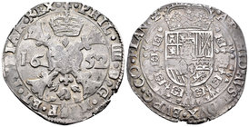 Felipe IV (1621-1665). 1 patagón. 1652. Brujas. (Vti-1079). (Vanhoudt-645BG). Ag. 28,01 g. MBC. Est...140,00.