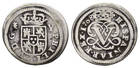 Felipe V (1700-1746). 1/2 real. 1708. Segovia. Y. (Cal-1920). Ag. 1,18 g. Rara. MBC-. Est...100,00.