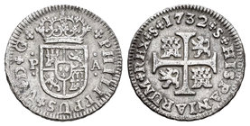 Felipe V (1700-1746). 1/2 real. 1732. Sevilla. PA. (Cal-1929). Ag. 1,39 g. MBC+. Est...45,00.