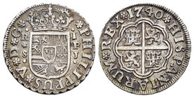 Felipe V (1700-1746). 1 real. 1740. Sevilla. PJ. (Cal-1726). Ag. 2,92 g. Escasa. MBC+. Est...60,00.