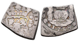 Felipe V (1700-1746). 2 reales. 1739. Guatemala. (J). (Cal-1711). Ag. 6,39 g. Escasa. BC+. Est...125,00.
