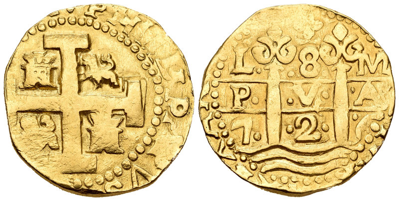Felipe V (1700-1746). 8 escudos. 1726. Lima. M. (Cal-39). (Cal onza-284). (Taule...