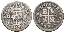 Fernando VI (1746-1759). 1/2 real . 1748. Madrid. JB. (Cal-649). Ag. 1,39 g. MBC-. Est...15,00.