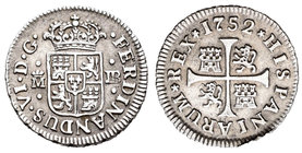 Fernando VI (1746-1759). 1/2 real. 1752. Madrid. JB. (Cal-653). Ag. 1,37 g. MBC+. Est...60,00.