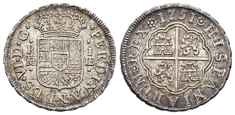 Fernando VI (1746-1759). 1 real . 1751. Madrid. JB. (Cal-563). Ag. 3,01 g. EBC-....