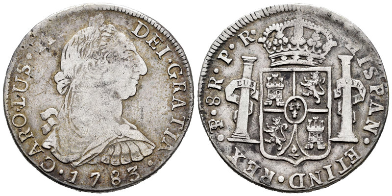 Carlos III (1759-1788). 8 reales. 1783. Potosí. PR. (Cal-990). Ag. 26,86 g. BC+/...