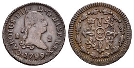 Carlos IV (1788-1808). 1 maravedí. 1799. Segovia. (Cal-1546). Ae. 1,12 g. EBC-. Est...60,00.