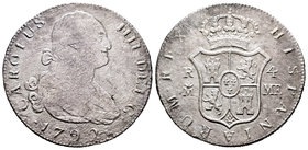 Carlos IV (1788-1808). 4 reales. 1792. Madrid. MF. (Cal-825). Ag. 10,95 g. Oxidaciones marinas. BC+. Est...40,00.