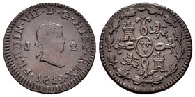 Fernando VII (1808-1833). 2 maravedís. 1819. Jubia. (Cal-1586). Ae. 3,02 g. MBC+. Est...50,00.
