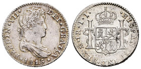 Fernando VII (1808-1833). 1 real. 1816. México. JJ. (Cal-1176). Ag. 3,36 g. MBC+. Est...60,00.