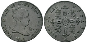 Isabel II (1833-1868). 8 maravedís. 1849. Segovia. (Cal-505). Ae. 10,23 g. MBC+. Est...50,00.