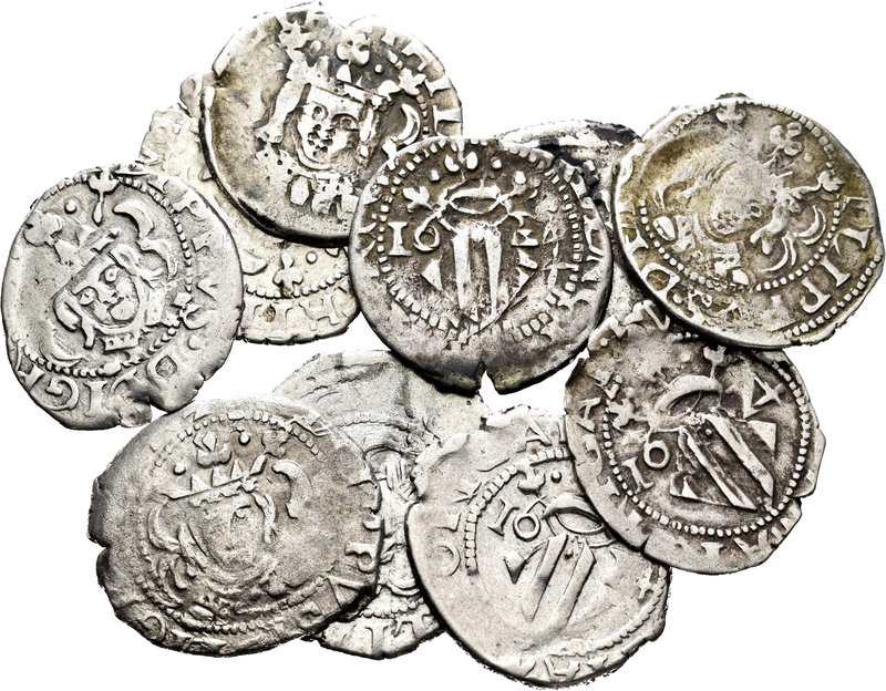 Lote de 10 dieciochenos de 1924. A EXAMINAR. BC+/MBC-. Est...250,00.