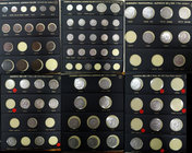 Resto de colección en álbum con 65 monedas del Centenario de la Peseta, 15 monedas de cobre y 40 de plata, entre las que destacan 50 céntimos 1869 ley...