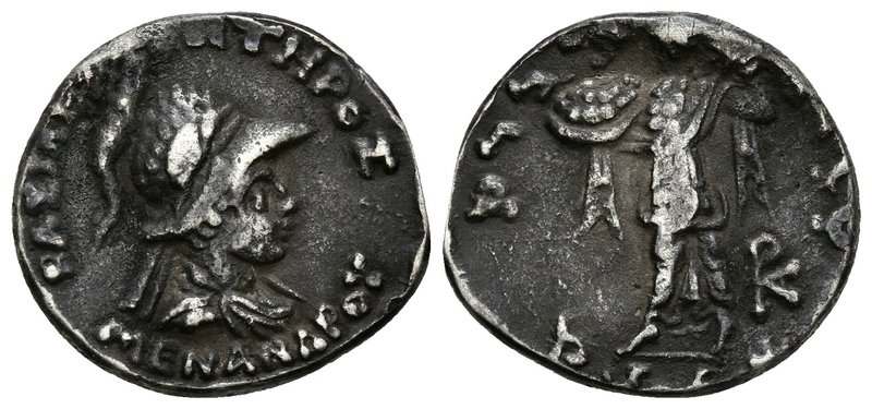 BAKTRIA. Menander I Soter. Dracma. 155-130 a.C. Indo-Grecia. A/ Busto drapeado c...