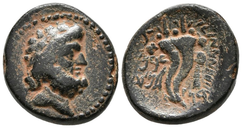 PHOENICIA, Marathos. Ae22. 112-111 a.C. A/ Cabeza laureada de Zeus a derecha. R/...