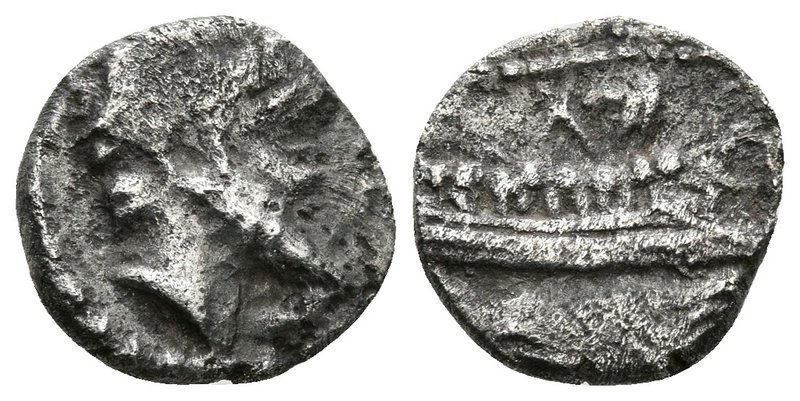 PHOENICIA, Arados. 1/12 Shekel. 400-384 a.C. A/ Cabeza laureada de Ba´al-arwad a...
